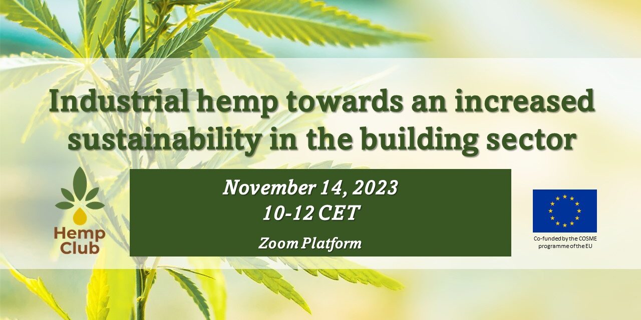 working group – Industrial hemp toward increased sustainability in the building sector